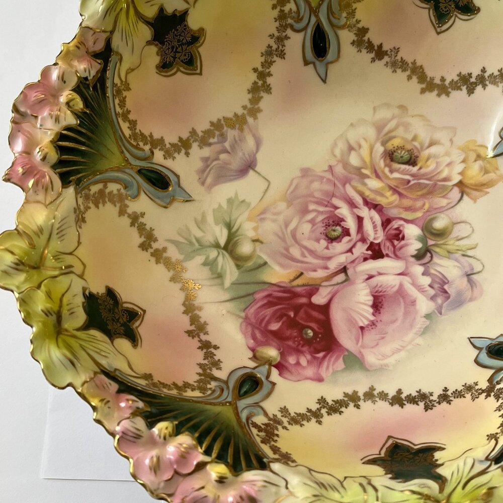 Rare antique R.S. Prussian porcelain serving bowl - Picture 6 of 10